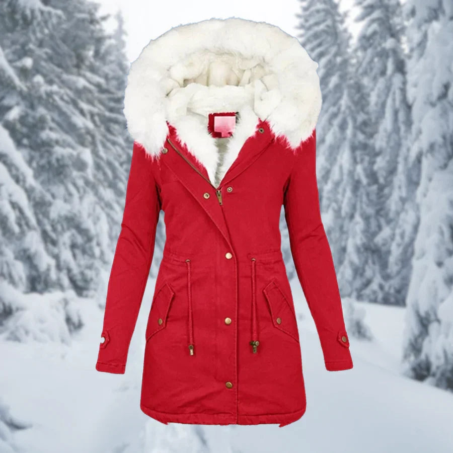 Warme Winterjacke für Damen, Mittellang