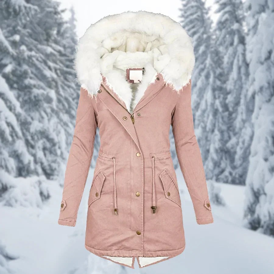 Warme Winterjacke für Damen, Mittellang