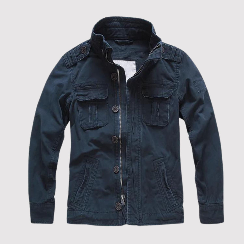 Retro Jeansjacke mit Mehreren Taschen