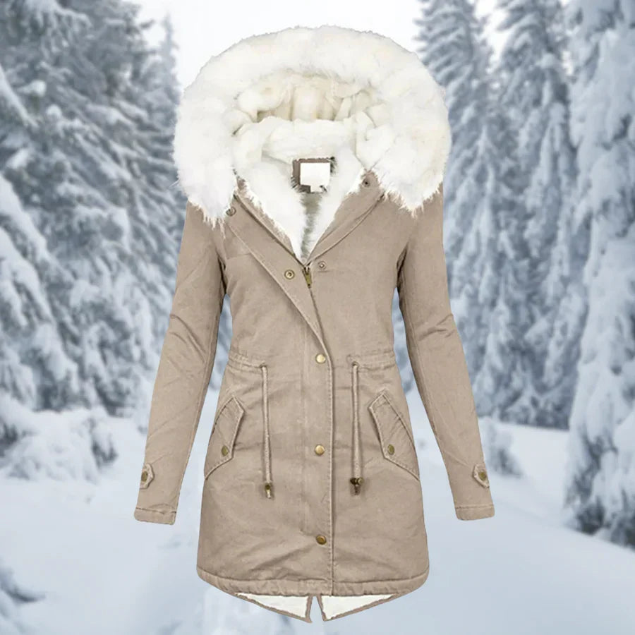 Warme Winterjacke für Damen, Mittellang