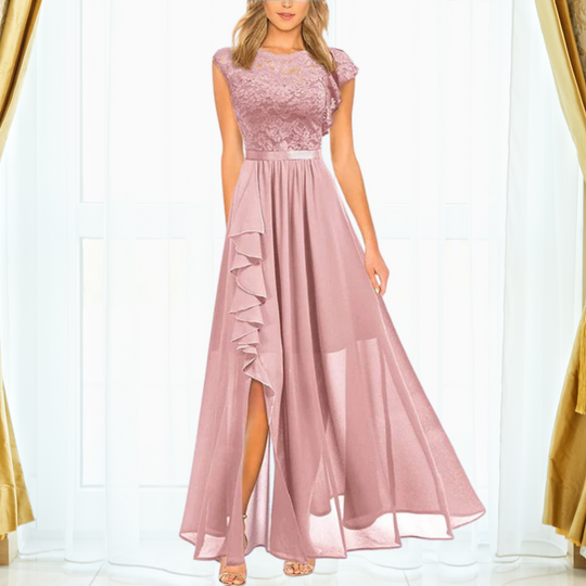 Elegantes Spitzen Maxi Kleid
