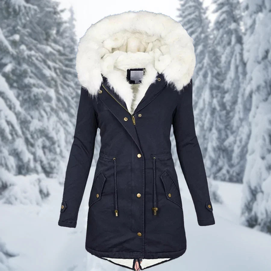 Warme Winterjacke für Damen, Mittellang
