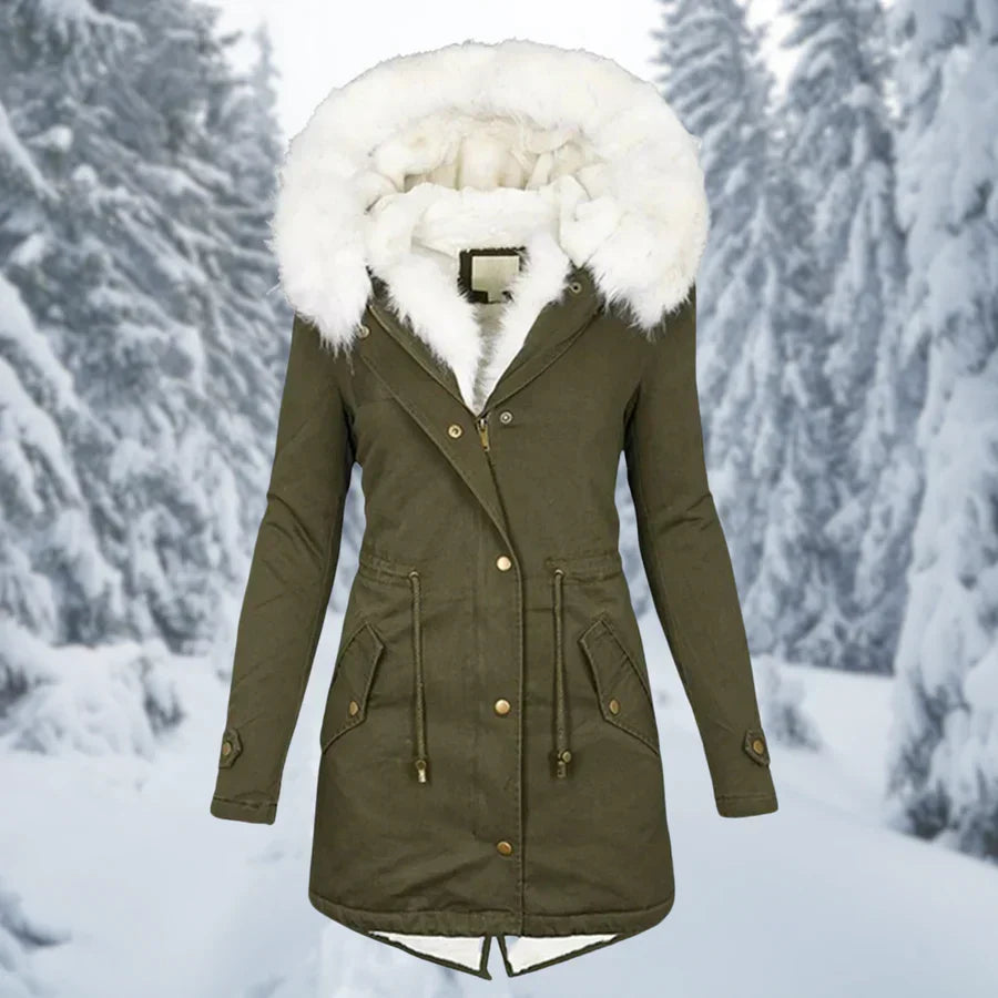 Warme Winterjacke für Damen, Mittellang