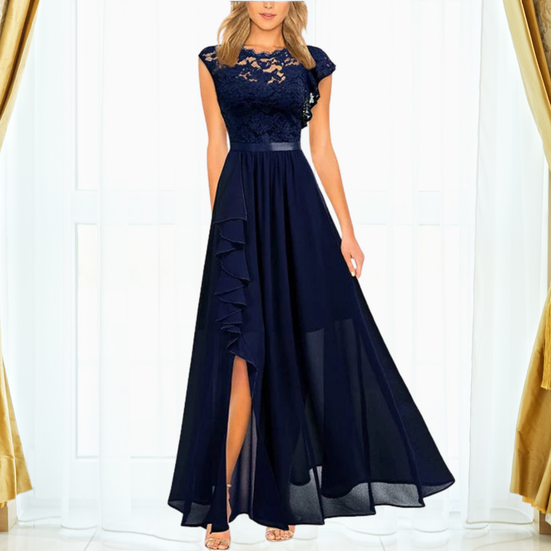 Elegantes Spitzen Maxi Kleid
