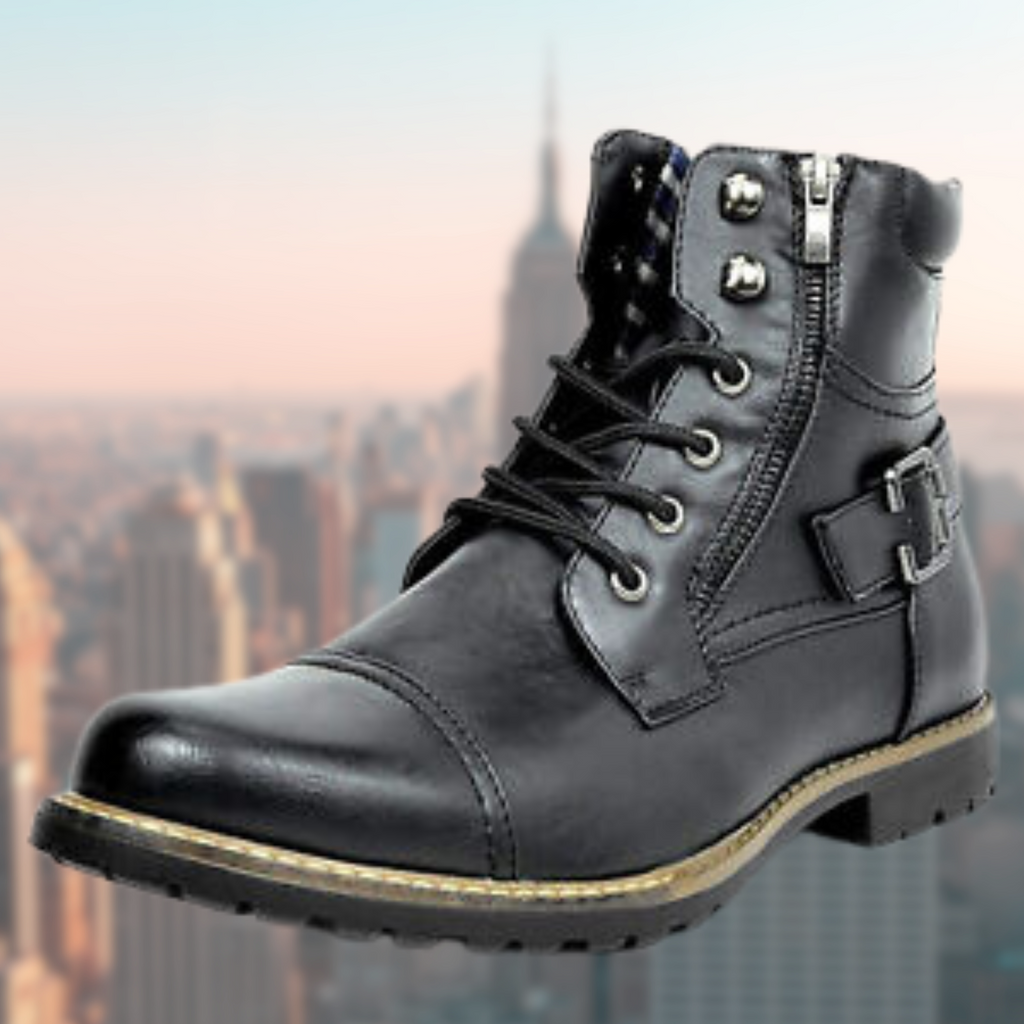 Leder Motorradstiefel für Männer