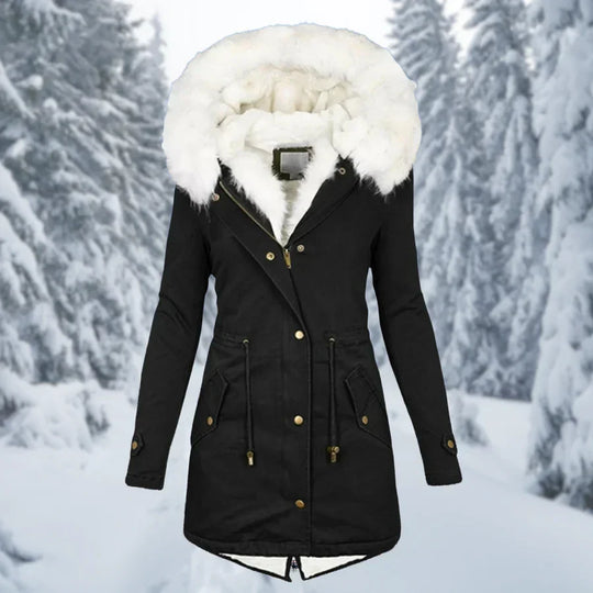 Warme Winterjacke für Damen, Mittellang