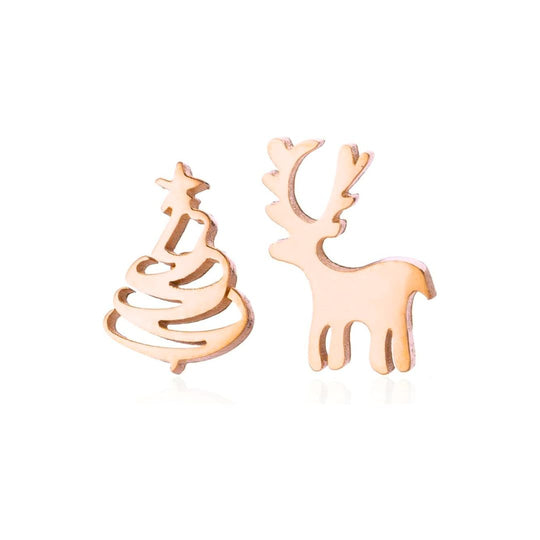 Winterliche Weihnachts-Ohrstecker aus Silber | Shop Nory