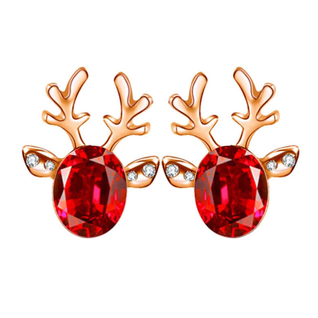 Winterliche Weihnachts-Rentier-Ohrstecker | Shop Nory