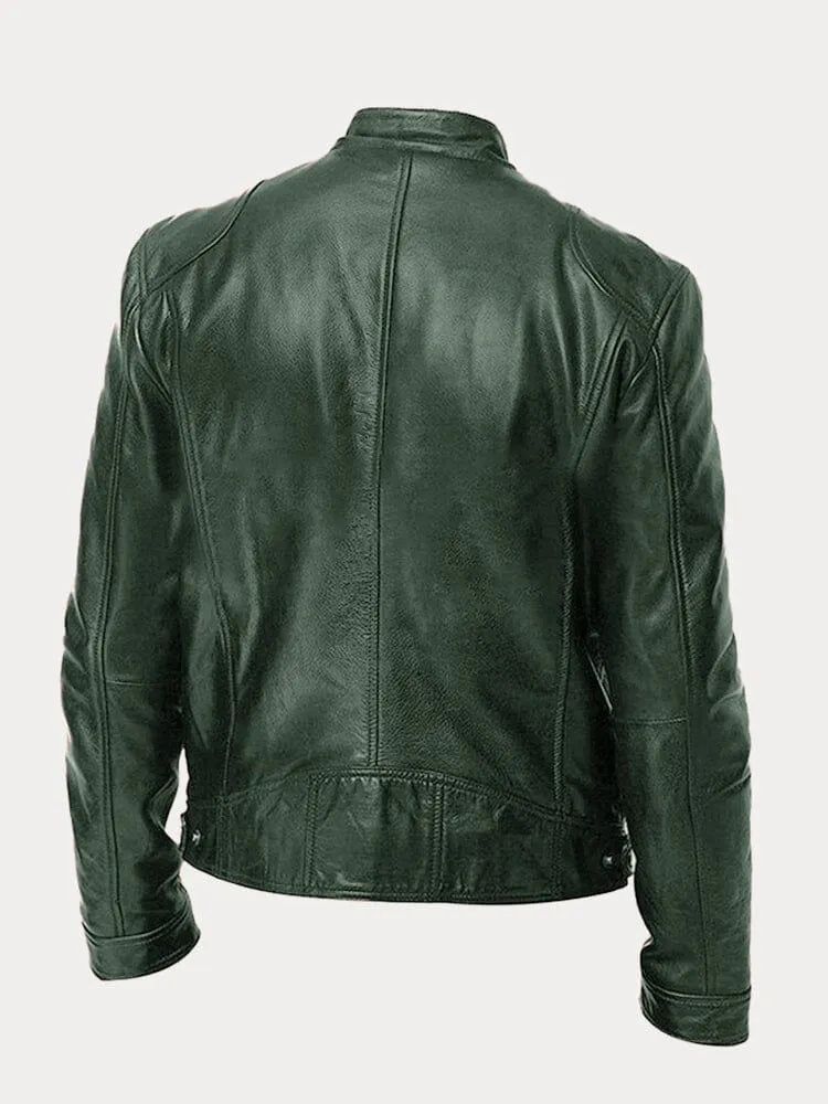 ShopNory Herren PU-Jacke in Lederoptik mit Reißverschluss