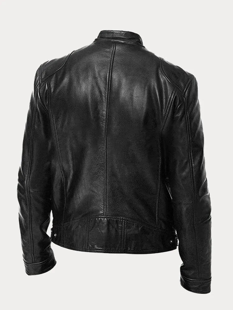 ShopNory Herren PU-Jacke in Lederoptik mit Reißverschluss