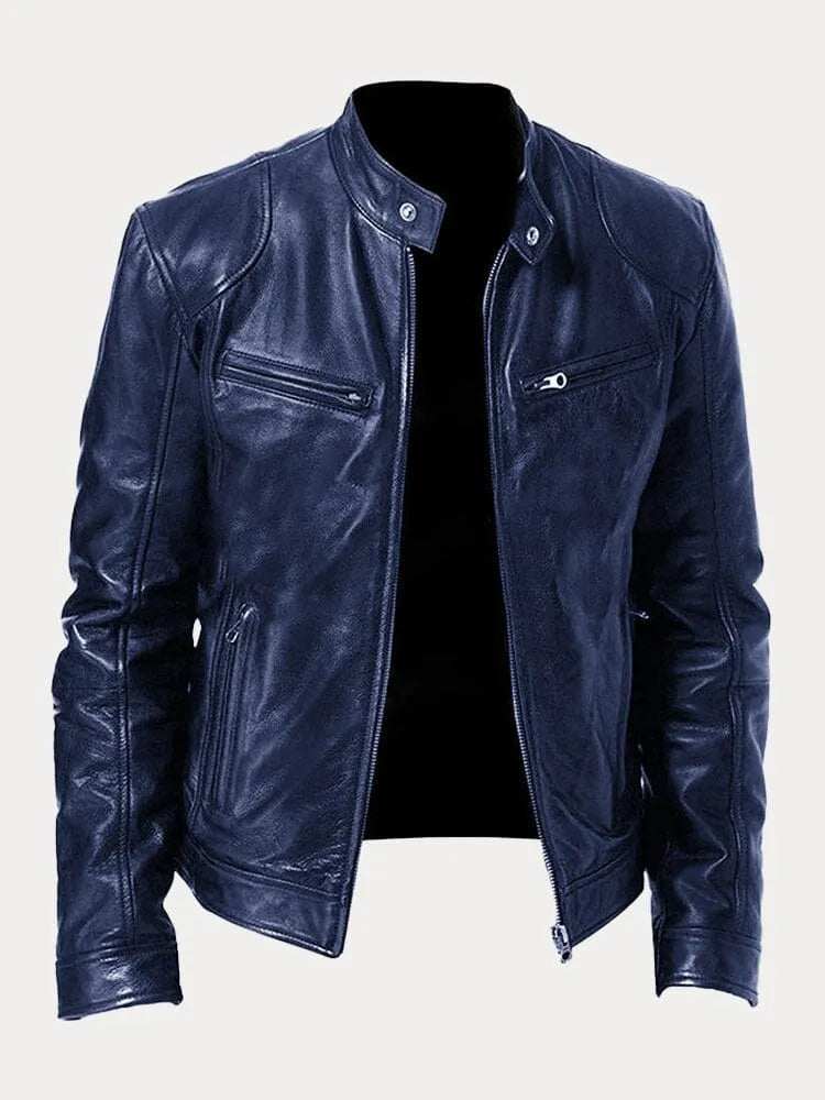 ShopNory Herren PU-Jacke in Lederoptik mit Reißverschluss