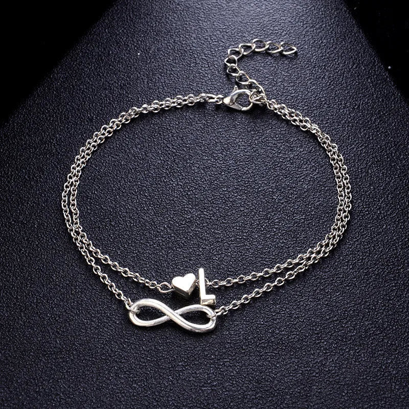 Infinity Charm Initial Kettenanklets | Shop Nory