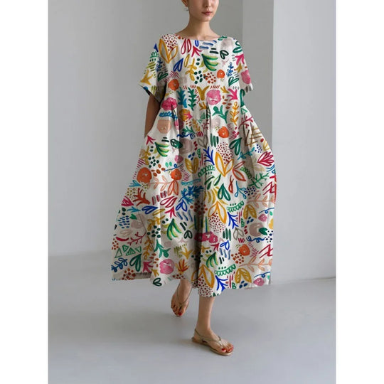 Premium bedrucktes Maxikleid