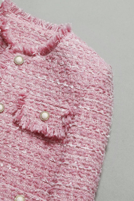 Jacke Aus Größem Tweed Herbst/Winter Socialite Quastendesign