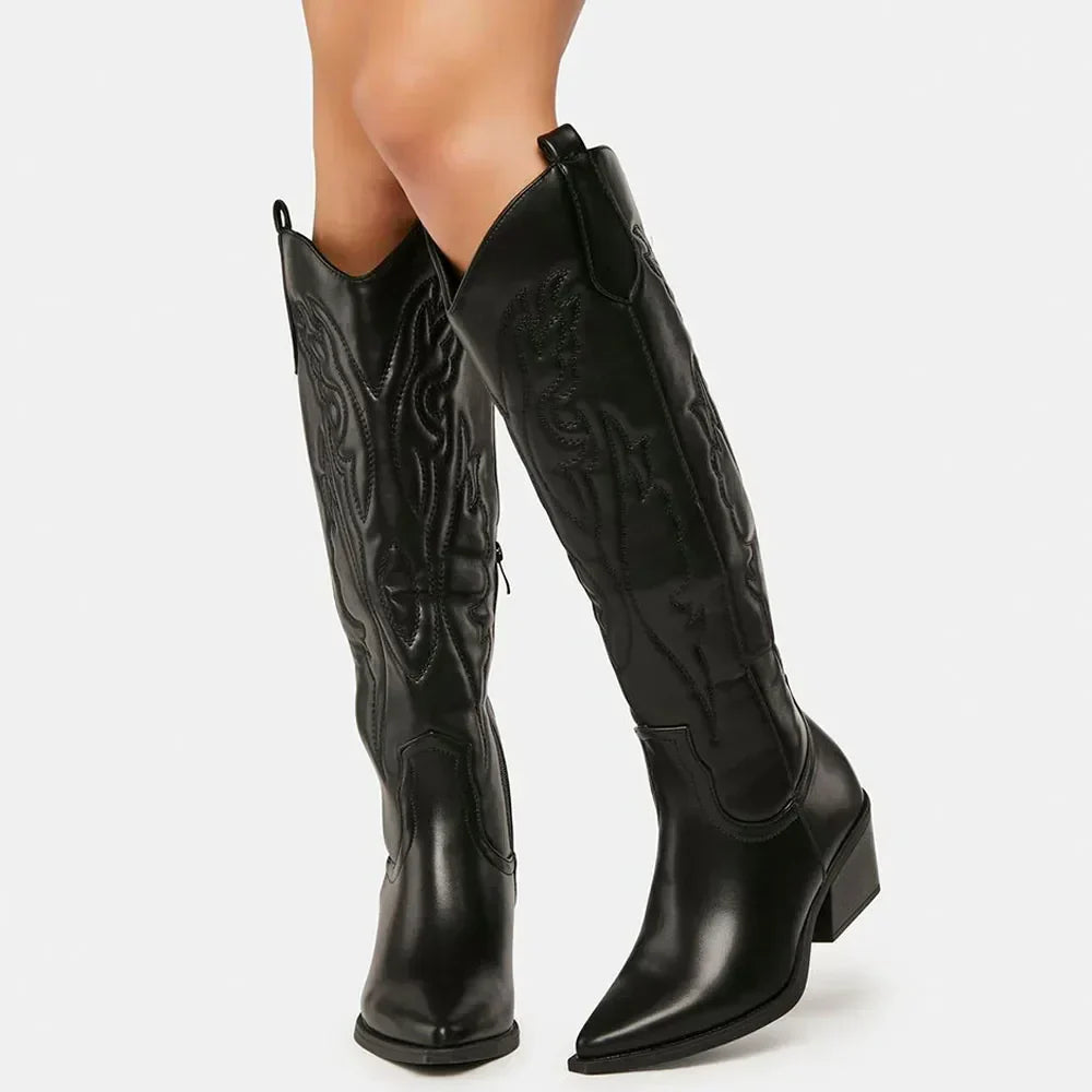 Robuste Cowboystiefel Bis Zum Knie