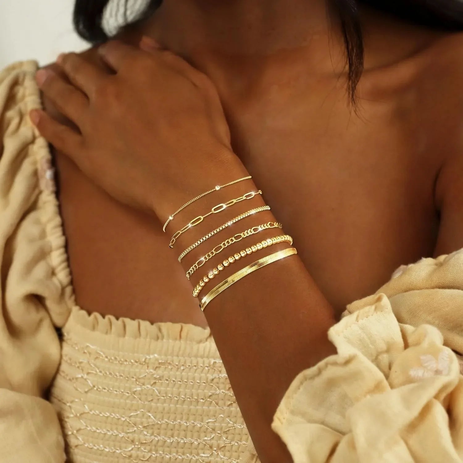 14K vergoldete wasserdichte Armbänder für Frauen Shop Nory