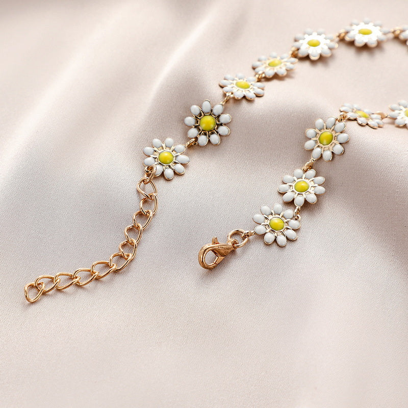 Damen Süße Weiße Süße Daisy Sonnenblume Armbänder | Shop Nory