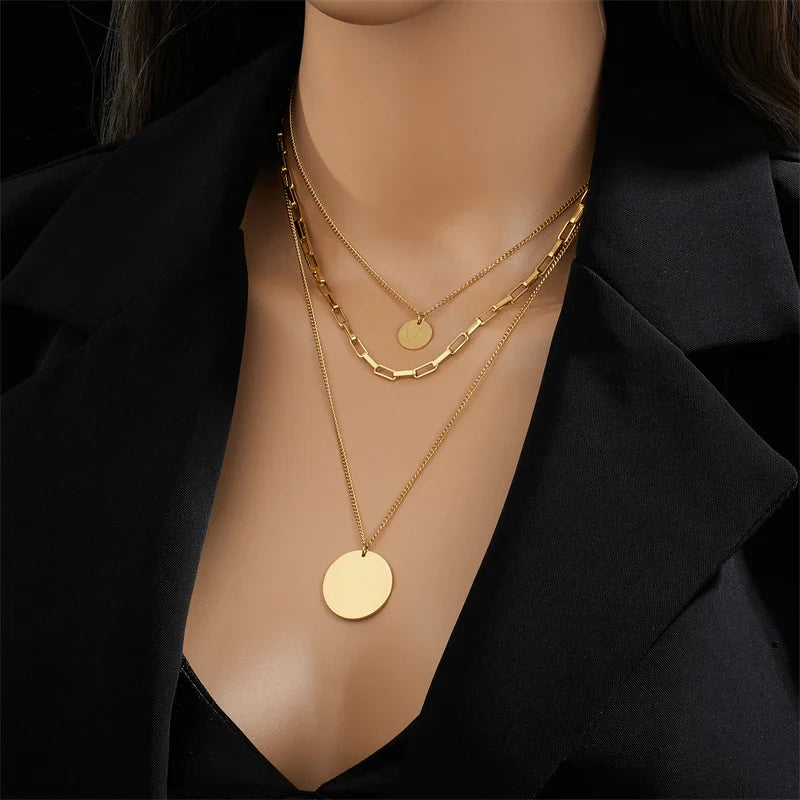 Glamouröses 3in1 Gold Anhängerhalskette für Frauen | Shop Nory