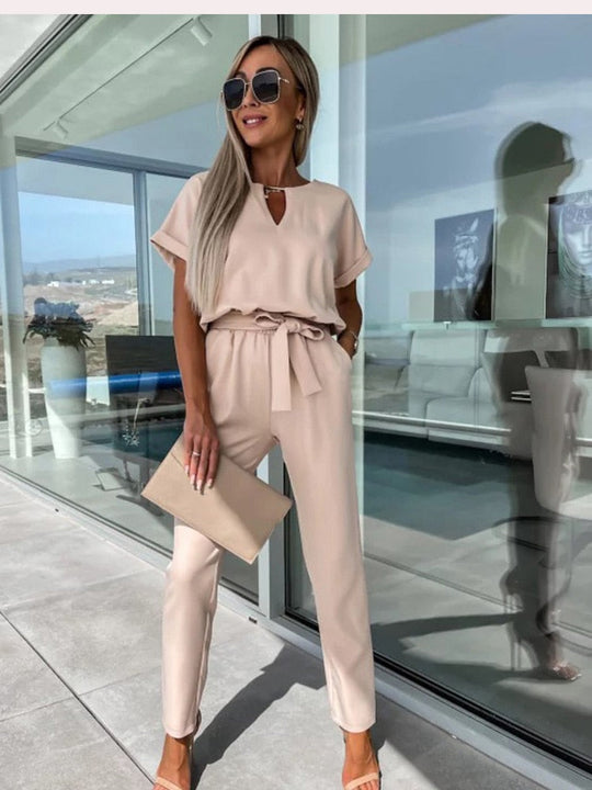 Elegante Festlicher Kurzarm Damen Overall für Sommer