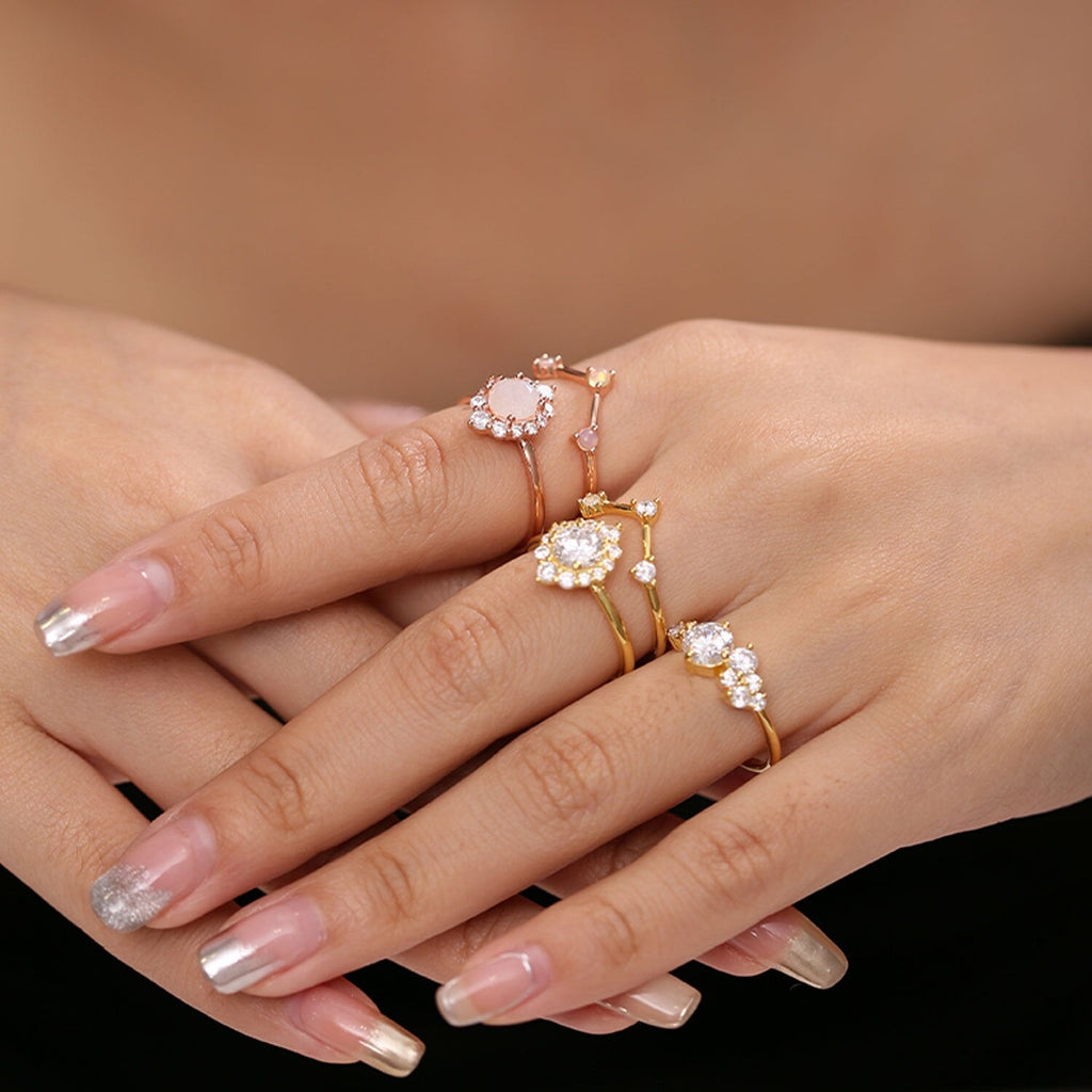 Verlobungsring mit schwarzem Rutilquarzring | Shop Nory
