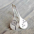 Damen 925 Sterling Silber Blume Löwenzahnform Haken Ohrringe | Shop Nory