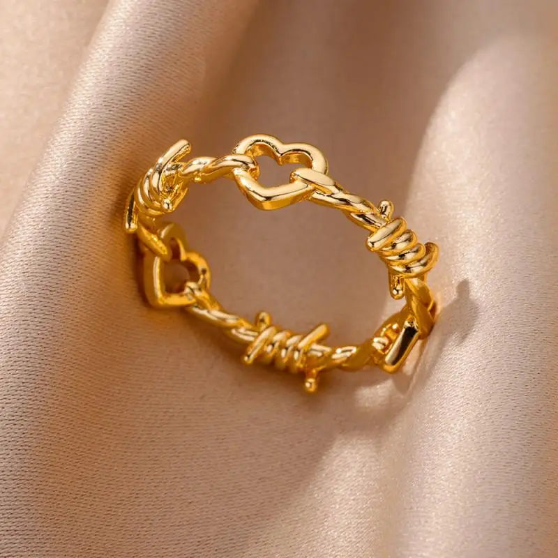 Edelstahl Herzring für Frauen Shop Nory