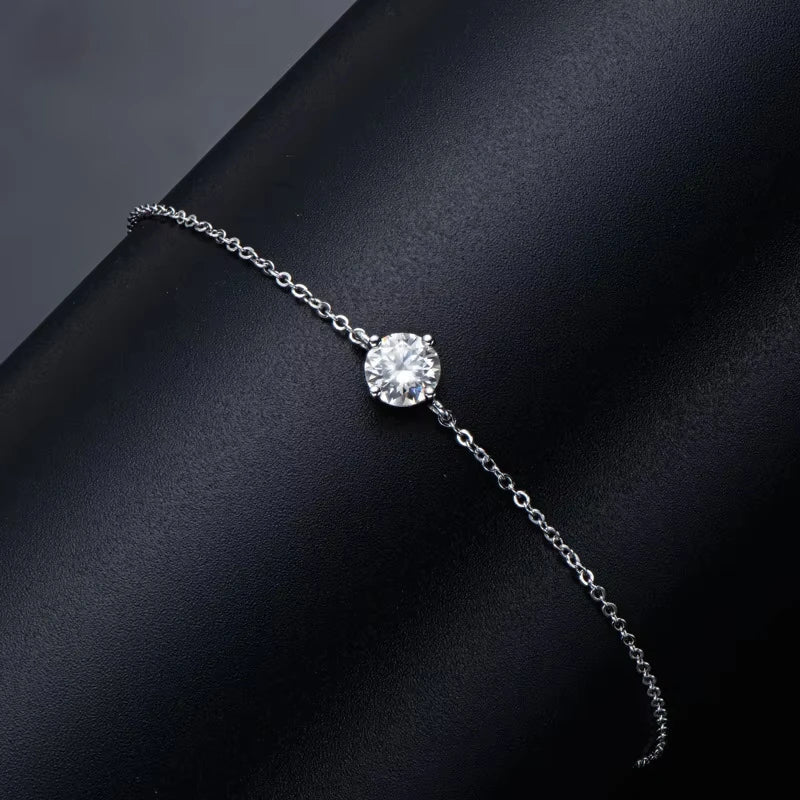 Exquisite 1 Karat Moissanit Armband in 925 Sterlingsilber | Shop Nory