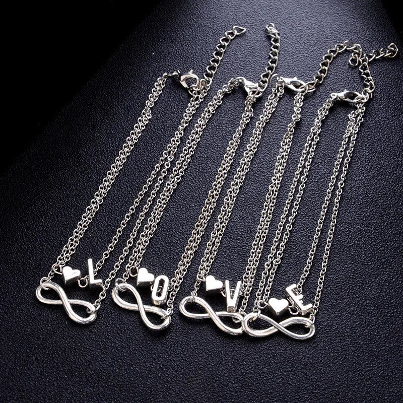 Infinity Charm Initial Kettenanklets | Shop Nory