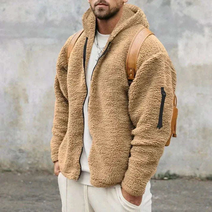 Herren Kapuzen-Fleecejacke