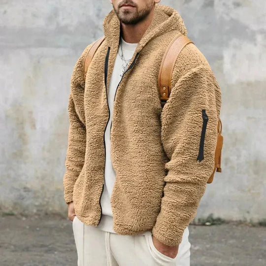 Herren Kapuzen-Fleecejacke