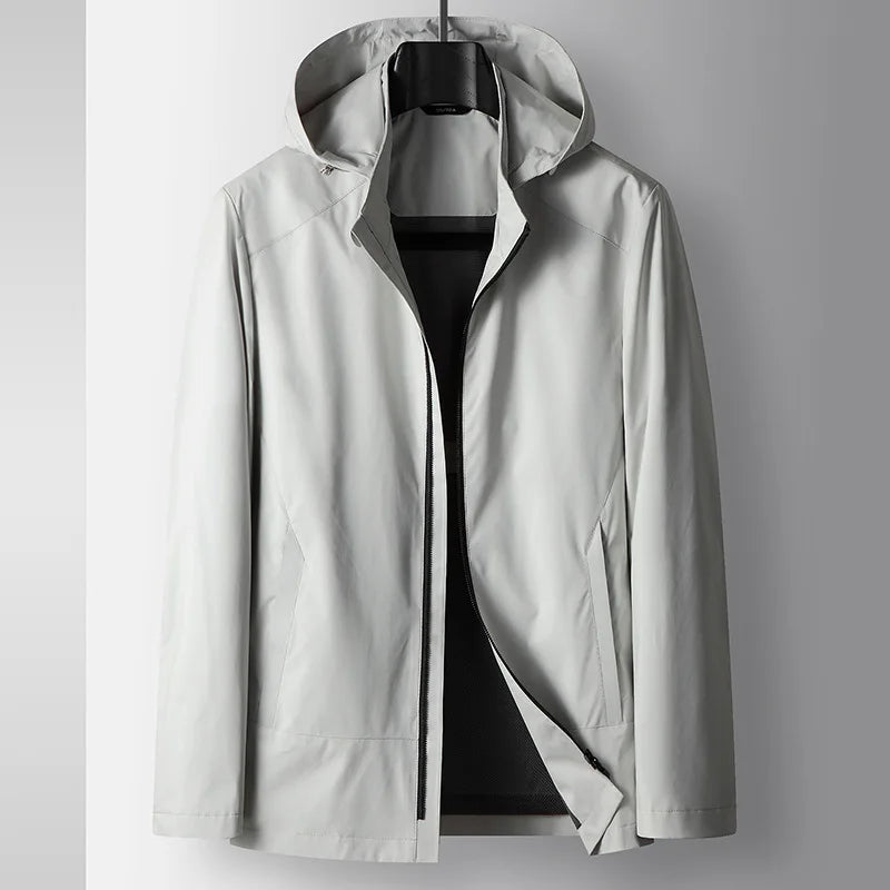 Wasserdichte Herrenjacke mit Kapuze