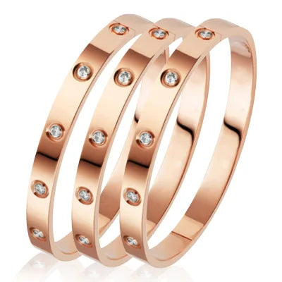 Edelstahl Rhinestonto Bangle-Armband für Frauen Shop Nory