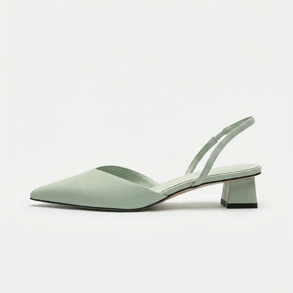 ShopNory Damen Slingback Pumps Spitz Geschlossen mit Absatz