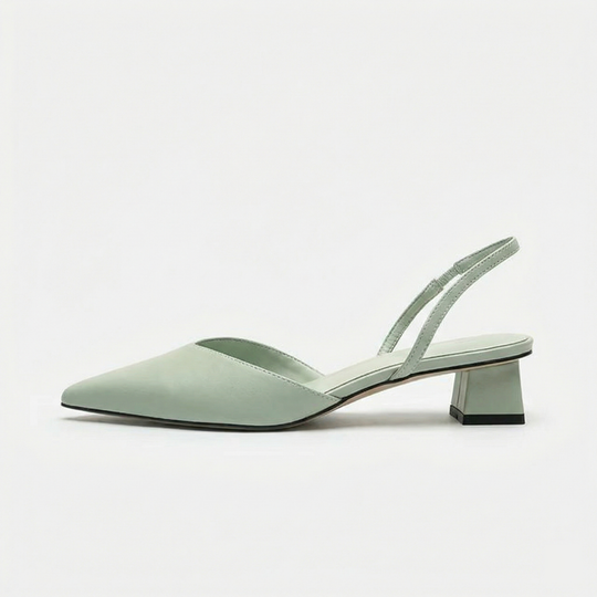 ShopNory Damen Slingback Pumps Spitz Geschlossen mit Absatz