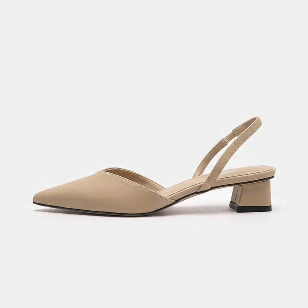 ShopNory Damen Slingback Pumps Spitz Geschlossen mit Absatz