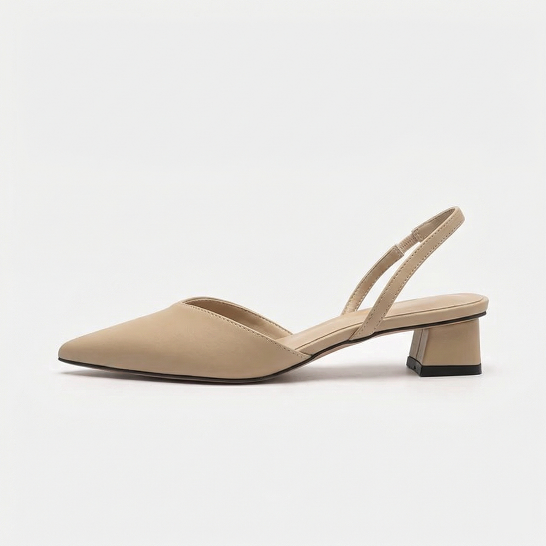 ShopNory Damen Slingback Pumps Spitz Geschlossen mit Absatz