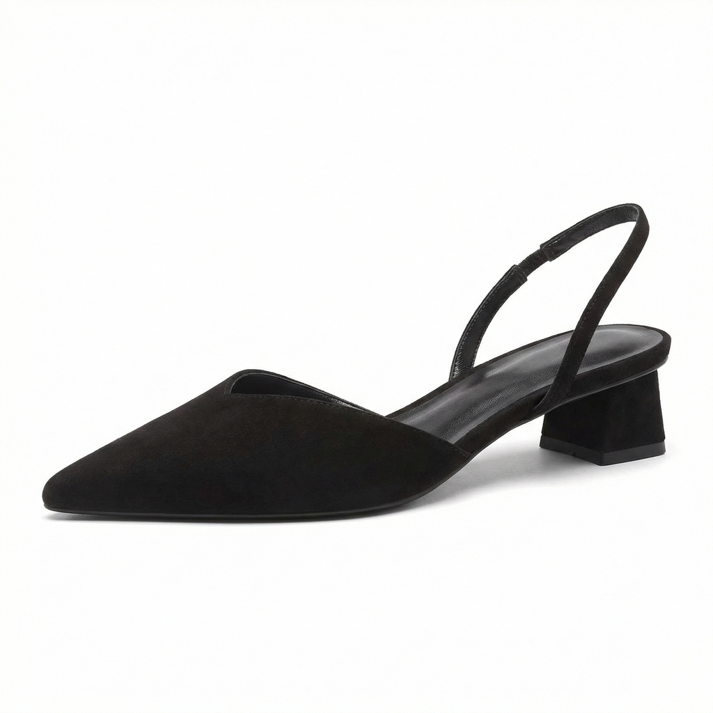 ShopNory Damen Slingback Pumps Spitz Geschlossen mit Absatz