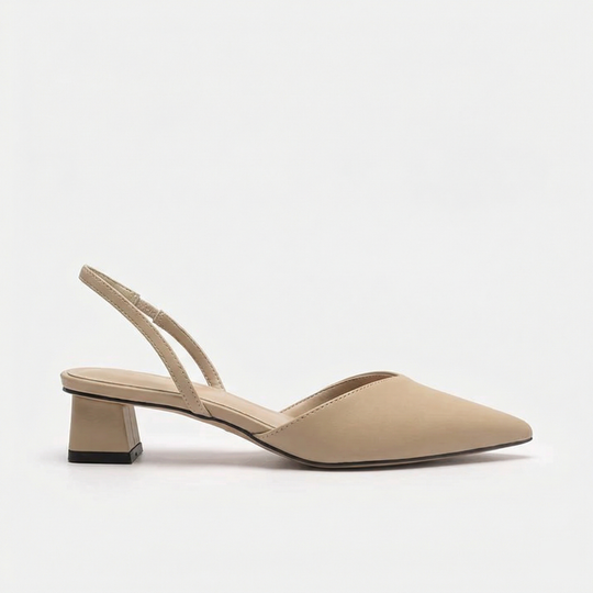 ShopNory Damen Slingback Pumps Spitz Geschlossen mit Absatz