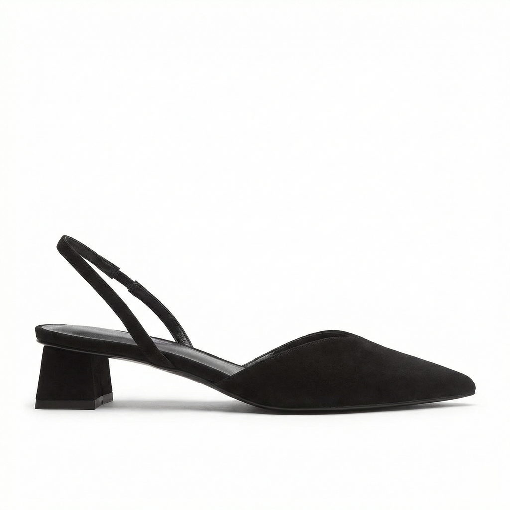 ShopNory Damen Slingback Pumps Spitz Geschlossen mit Absatz
