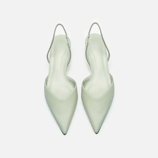 ShopNory Damen Slingback Pumps Spitz Geschlossen mit Absatz
