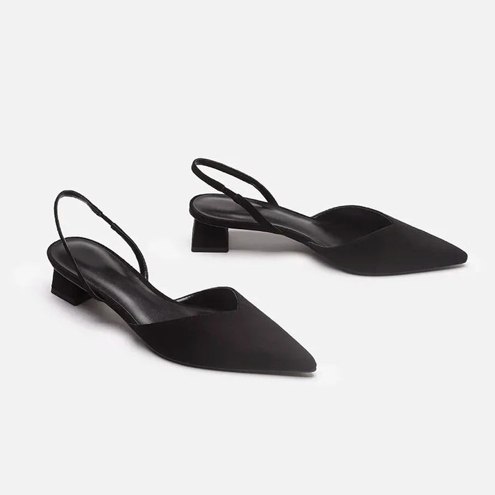 ShopNory Damen Slingback Pumps Spitz Geschlossen mit Absatz