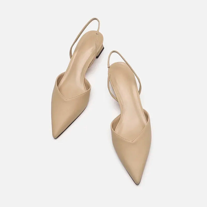 ShopNory Damen Slingback Pumps Spitz Geschlossen mit Absatz