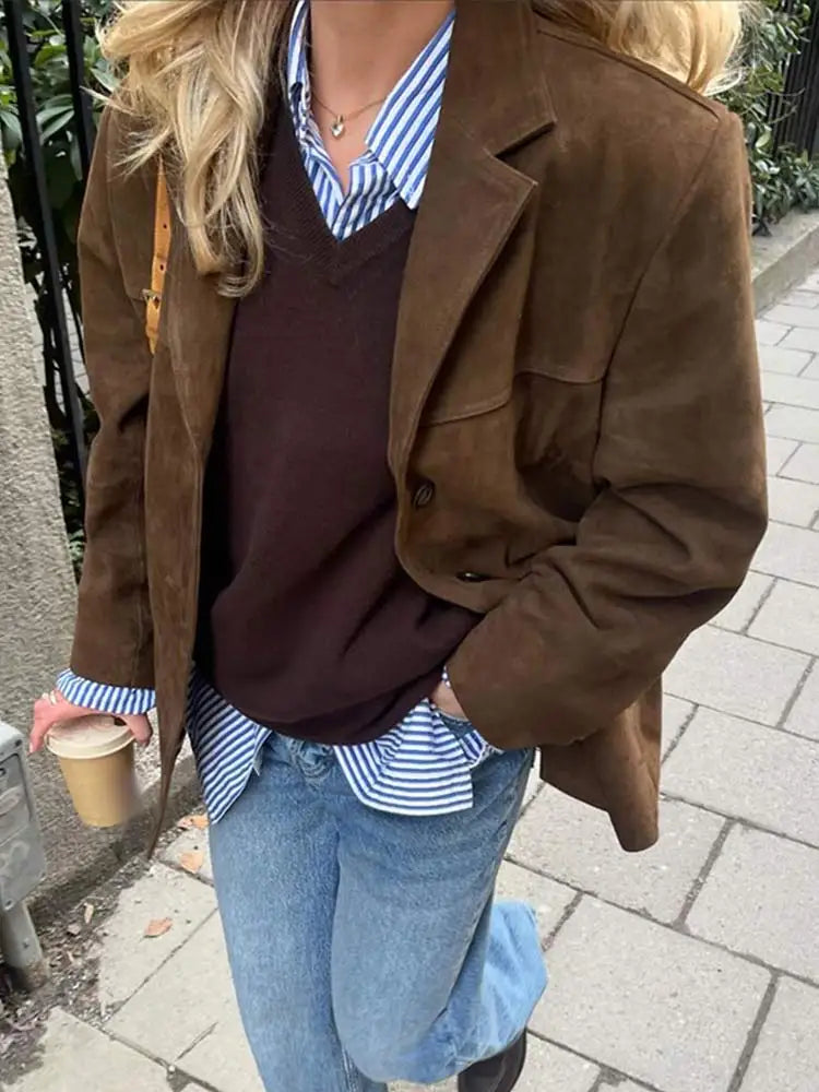 Jacke Klassisch Braun Wild jacke