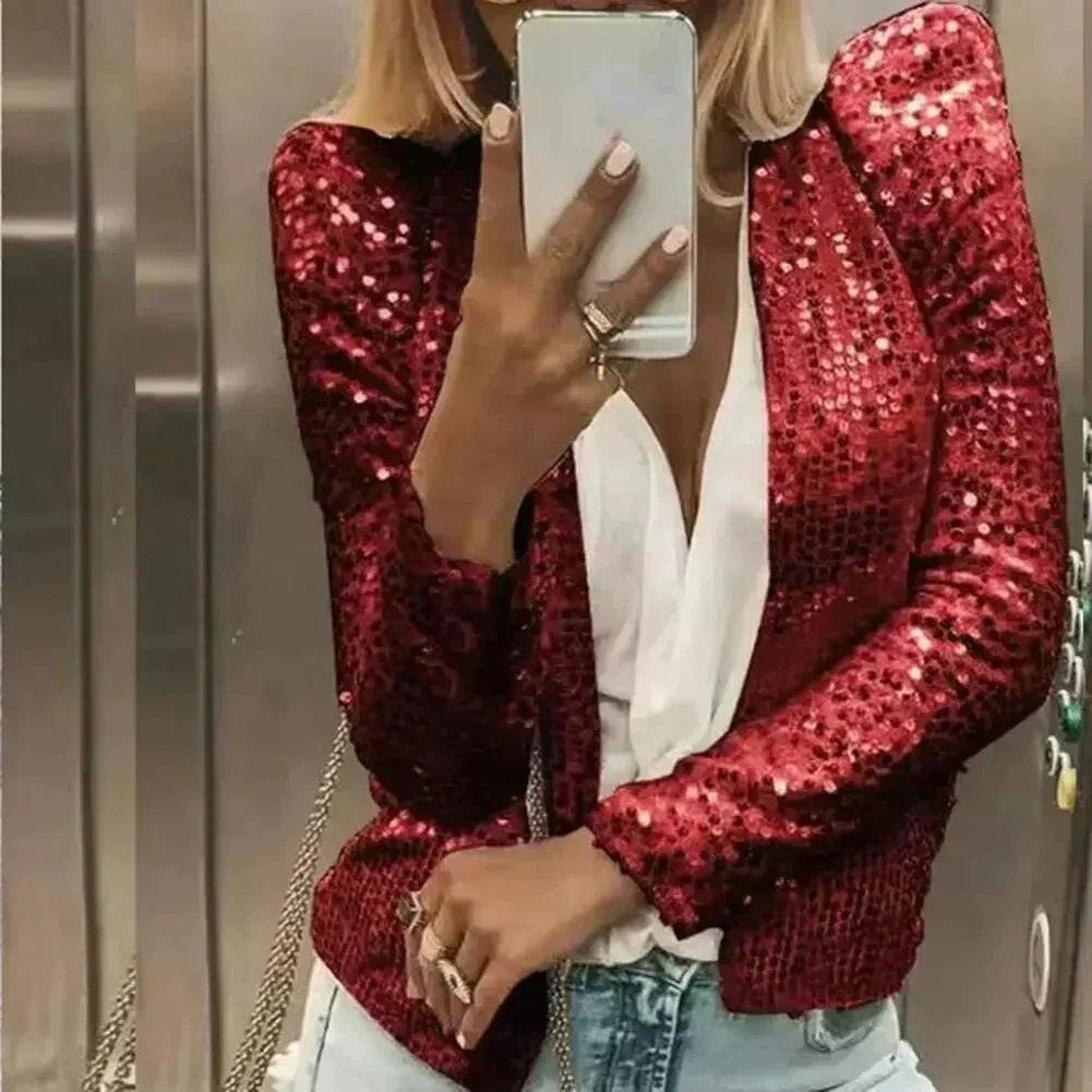 Eleganter Pailletten-Blazer