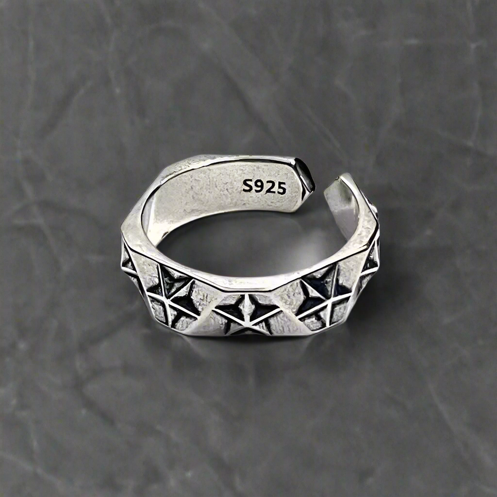Sterling Silver Stars Adjustable Ring | Shop Nory