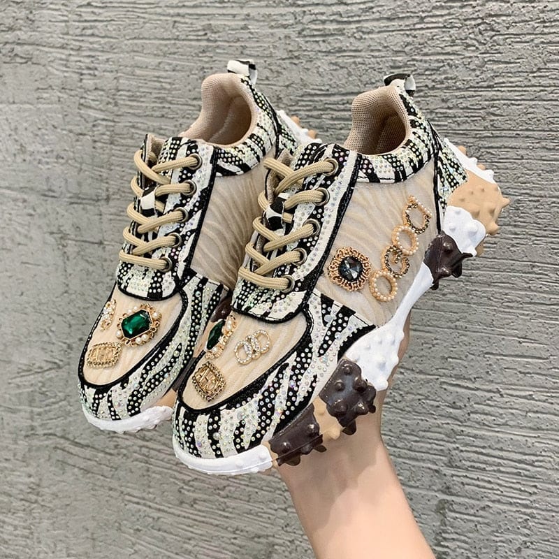 Funkelnde Diamanten Schuhe