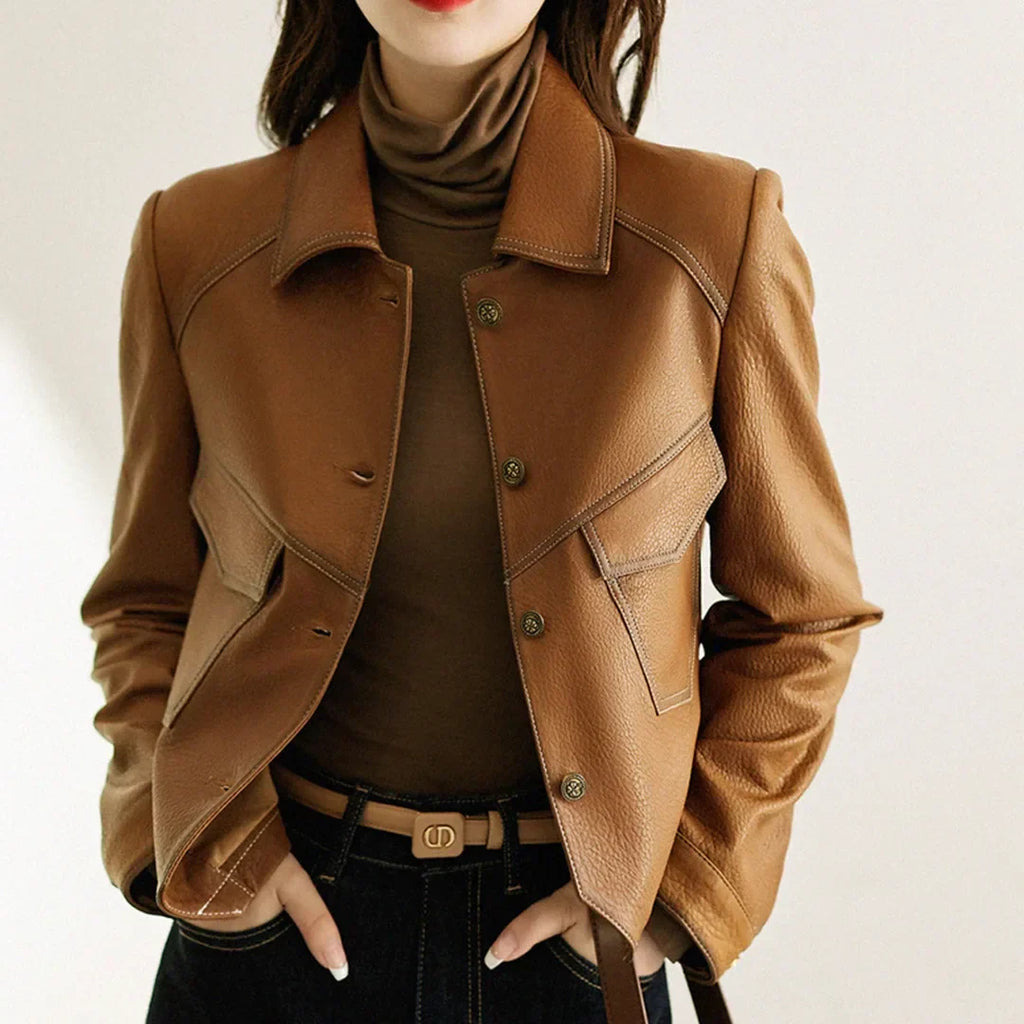 Elegante Lederjacke