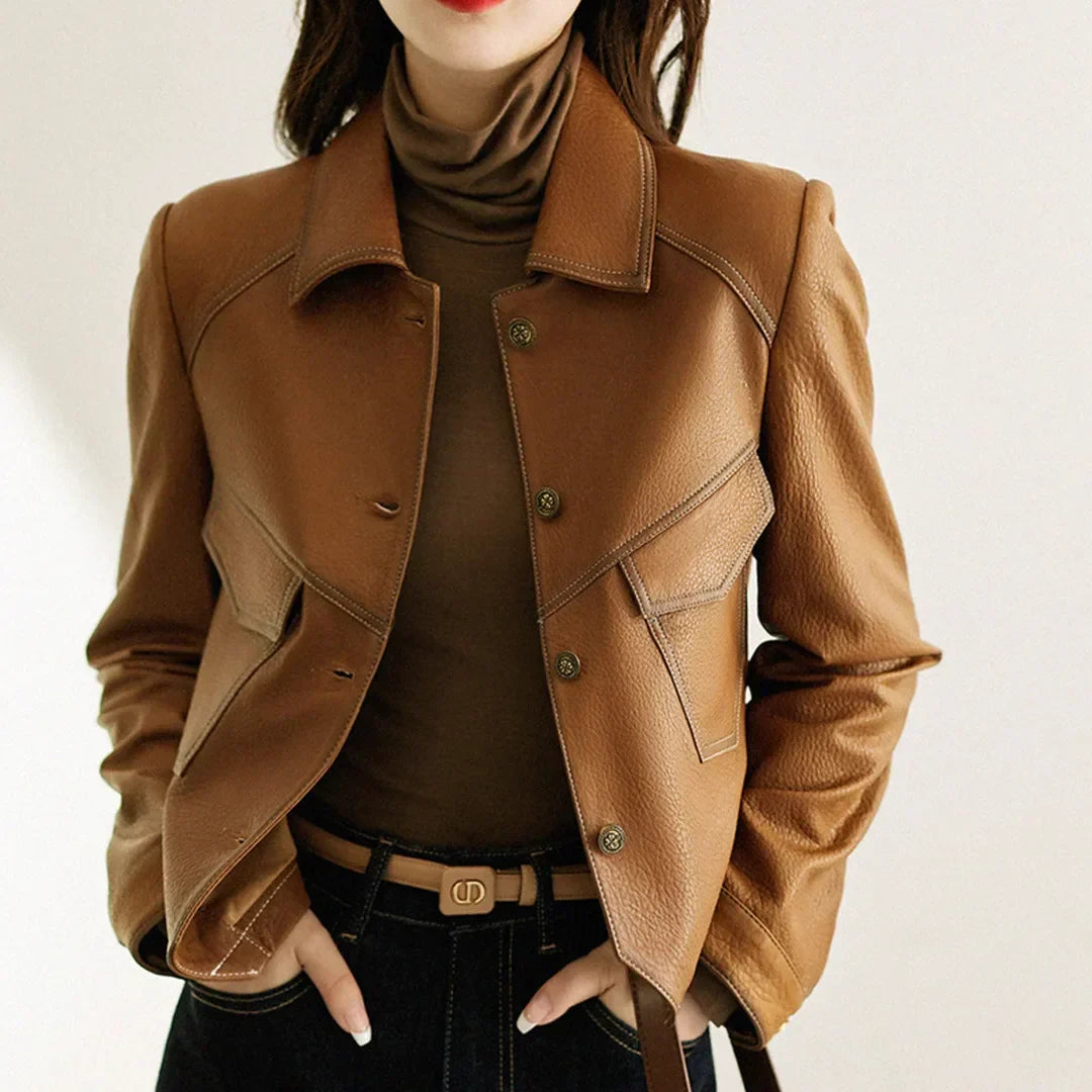 Elegante Lederjacke