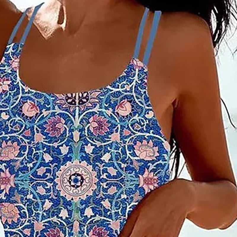 Stylischer Bedruckter Tankini Badeanzug