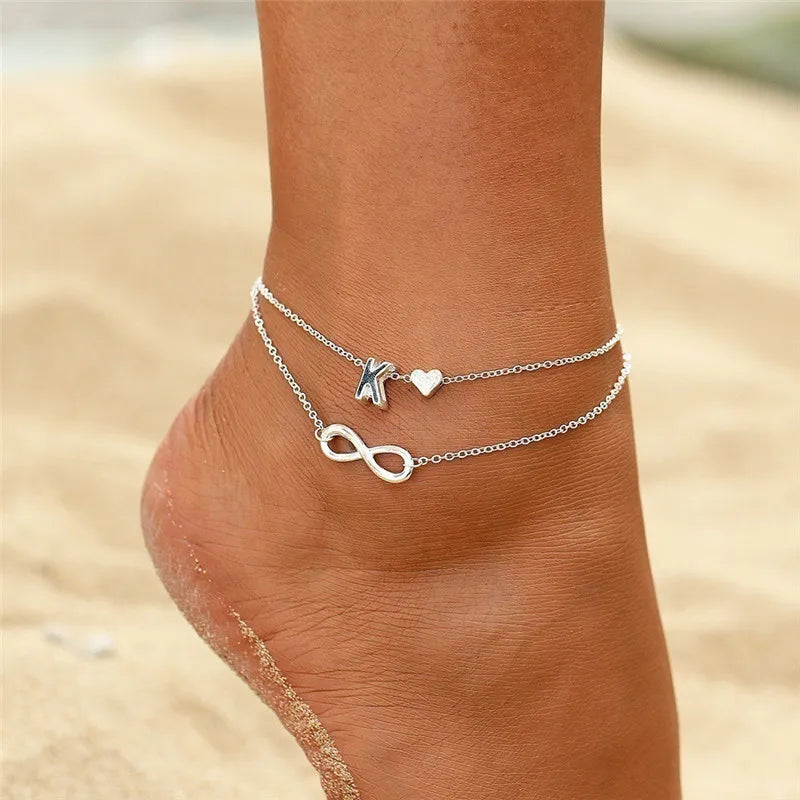 Infinity Charm Initial Kettenanklets | Shop Nory